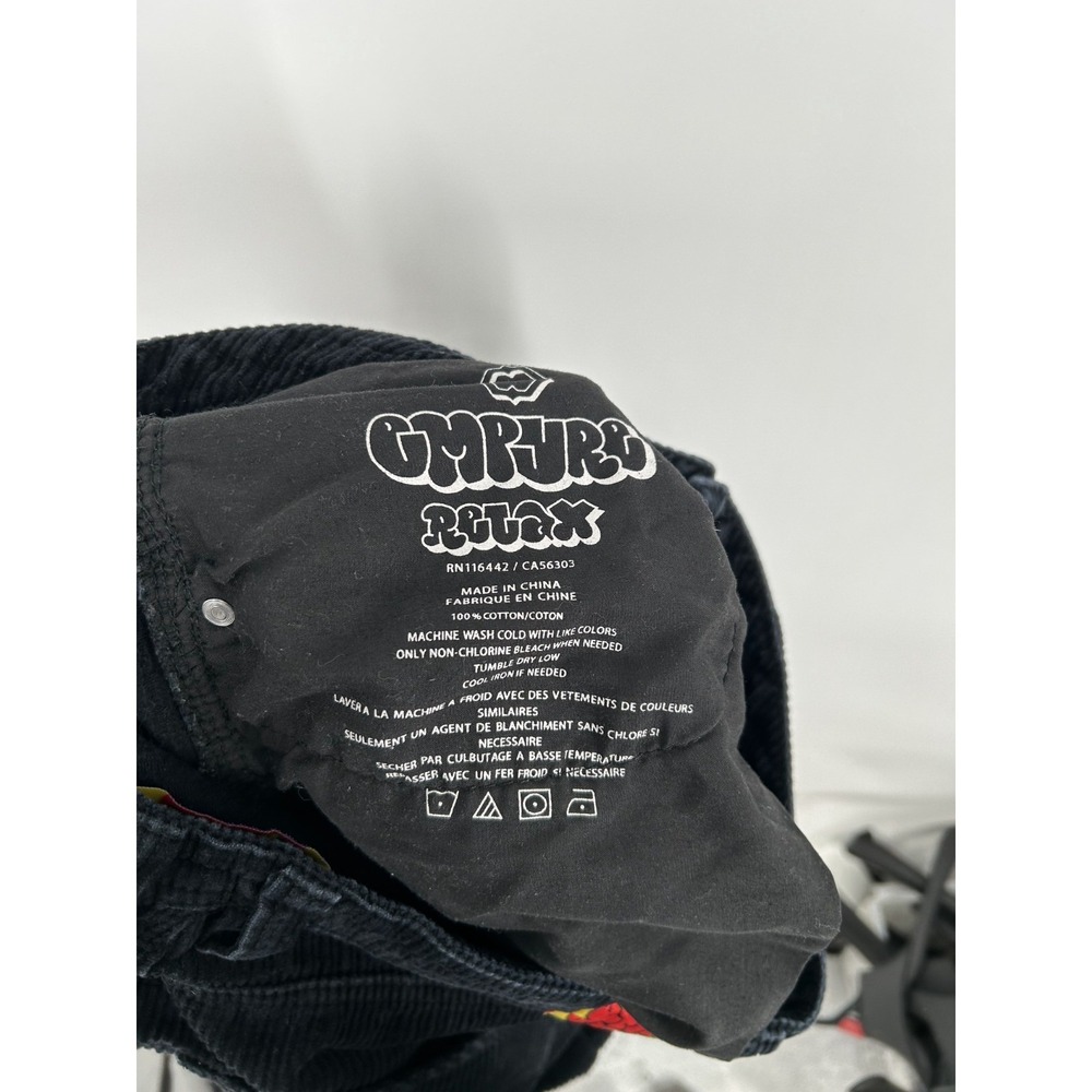 Empyre Corduroy Skater Pants Mens 32 32x28 Baggy Vintage Y2K Embroidered Skate‎ - Picture 5 of 9
